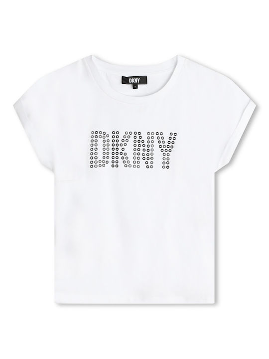 DKNY Bluză pentru copii Cu mâneci scurte Albă