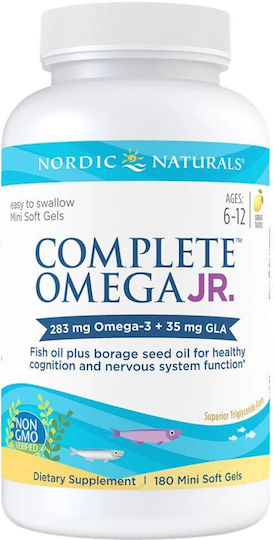 Complete Omega Junior Geeignet für Kinder 180 Weichkapseln Zitrone