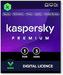 Kaspersky Premium + Customer Support für 3 Geräte und 1 Jahr Nutzung