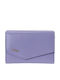 Small Leather Women's Wallet Classic with RFID Purple
