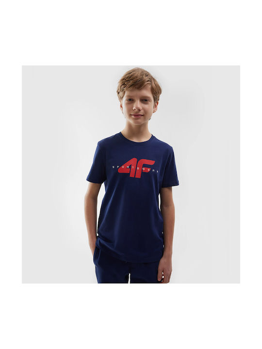 4F Kinder-T-Shirt Marineblau