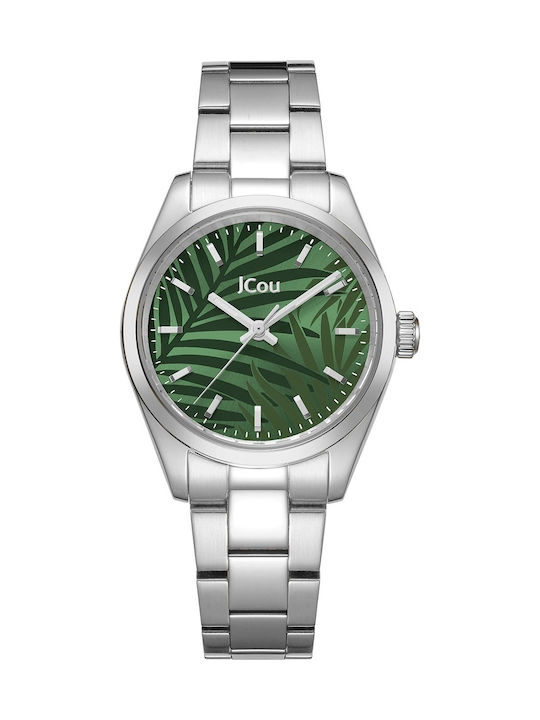 Jcou Women's Watch with Silver Metal Bracelet