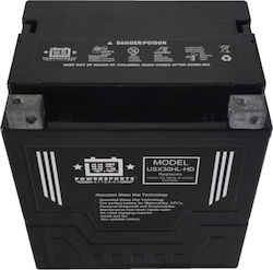 MotoBatt Motorradbatterie YTX30L-BS mit Kapazität 31Ah