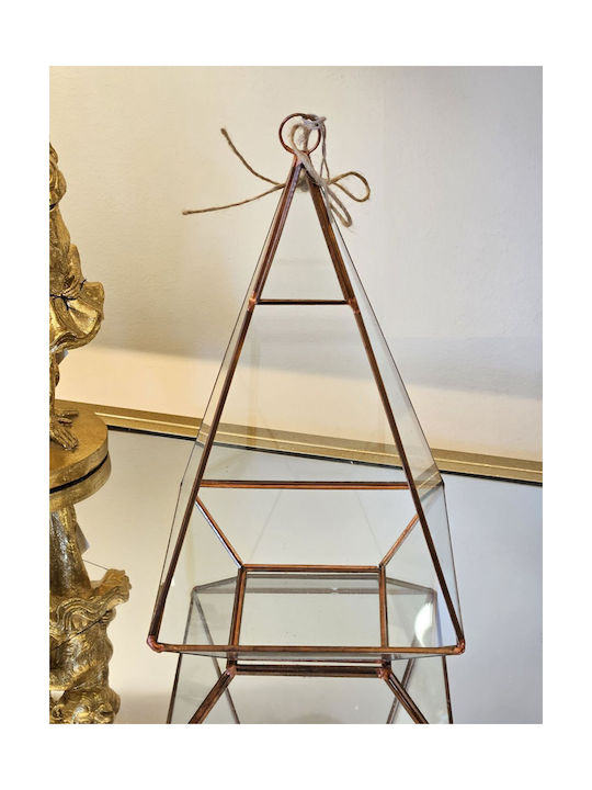 La Belle Maison Φαναράκι Μεταλλικό Χρυσό 16x16x30εκ.