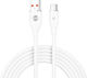 Forever USB 2.0 Cable USB-C male - USB-A 66W Λευκό 1m