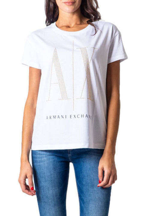 Armani Exchange Feminin Tricou Alb