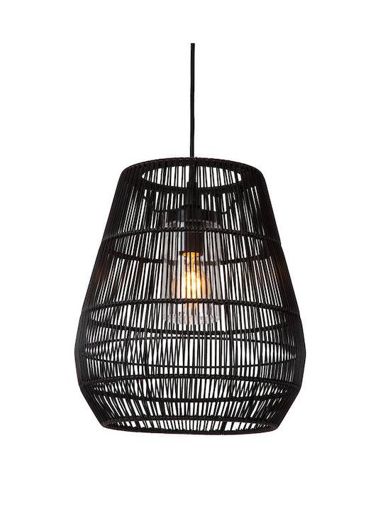 Lucide Lightning Adjustable Pendant Light Black with Socket E27