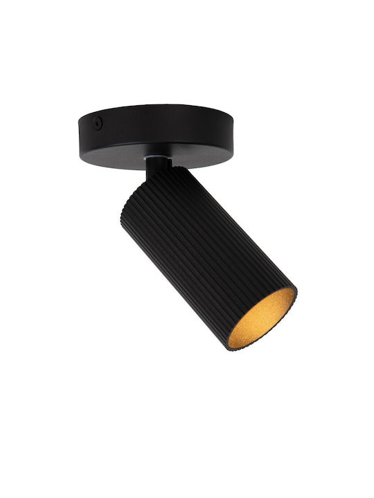 Lucide Lightning Μονό Σποτ με Ντουί GU10 σε Μαύ...