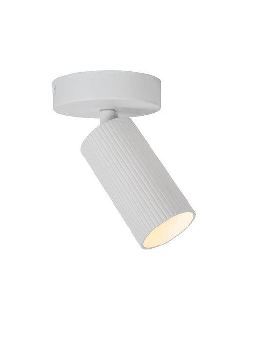 Lucide Lightning Μονό Σποτ με Ντουί GU10 σε Λευκό Χρώμα
