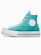 Chuck Taylor All Star Lift Γυναικεία Flatforms Μποτάκια Τιρκουάζ