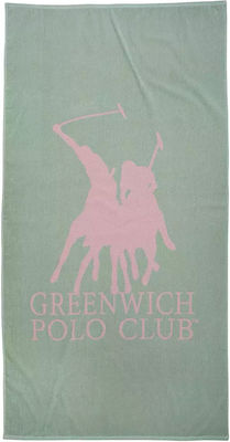 Greenwich Polo Club 3850 Πετσέτα Θαλάσσης Βαμβακερή Πράσινη 170x90εκ.