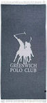 Greenwich Polo Club 3907 Πετσέτα Θαλάσσης Βαμβακερή Μπλε με Κρόσσια 170x85εκ.