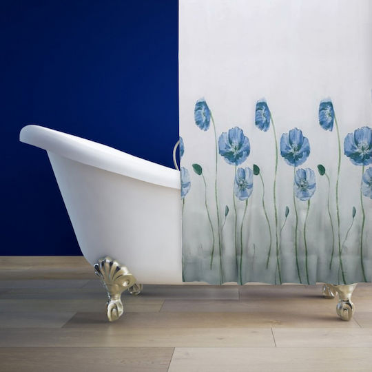 San Lorentzo Blueflowers Duschvorhang 180x180cm Blueflowers