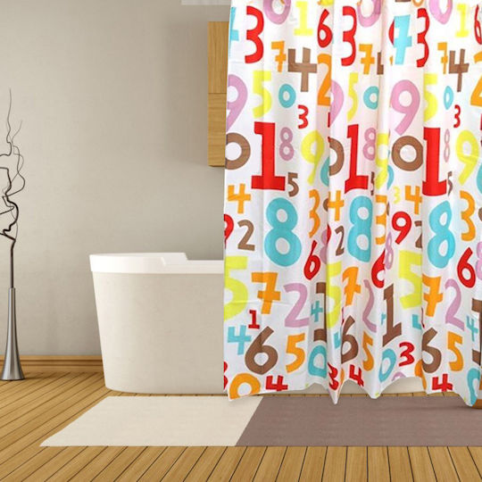 San Lorentzo Infantnumbers Fabric Shower Curtain 240x180cm Infantnumbers 202533