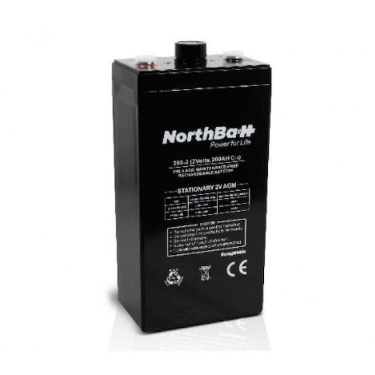 Northbatt Μπαταρία Φωτοβολταϊκών AGM 2V 300Ah (N-AGM200)