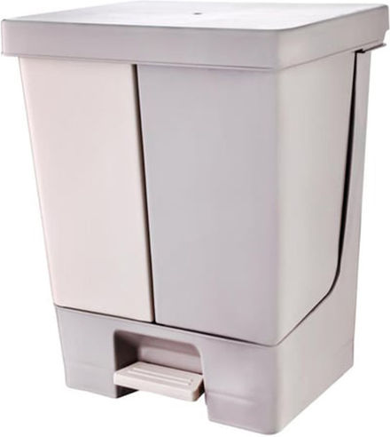 Ugurlar Waste Bin Recycling Plastic with Pedal Beige 50lt 1pcs