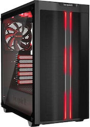 Be Quiet Pure Base 500DX Gaming Midi Tower Computer Case with Window Panel and RGB Lighting Red