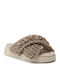 Flache Sandalen für Damen in Braun Farbe