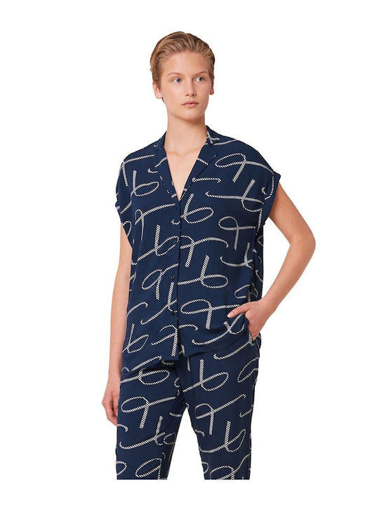 Triumph Winter Women's Pyjama Set Navy Blue Boyfriend