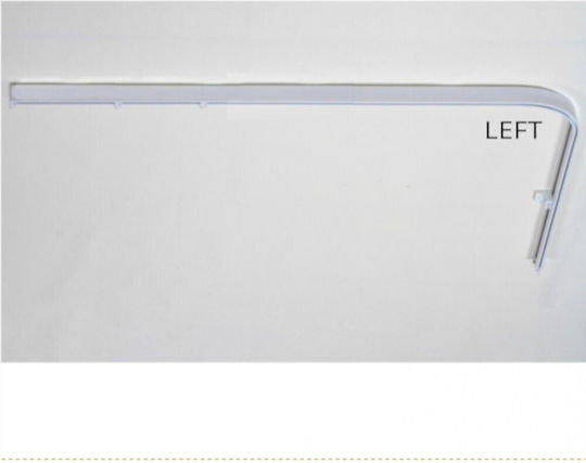 San Lorentzo Duschvorhangstange Ecke aus Aluminium Weiß 180x65εκ. San Lorentzo Duschvorhangstange Ecke aus Aluminium Weiß 180x65εκ.