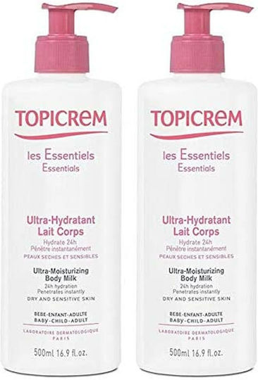 Topicrem Uh Lapte de Corp Ultra-Hidratant Duo 2 X 500 Ml