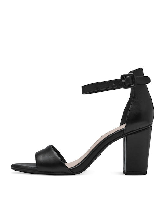 Tamaris Leather Sandals Black