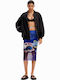 Fal High-waisted Midi Skirt with Tulle Blue