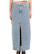 Replay Denim Maxi Rock in Blau Farbe