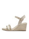 Damenplattformen Beige