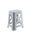 Outdoor Rattan Garden Stool Sand Grey 46x24x38cm