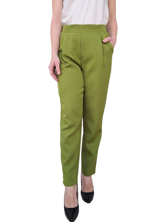 Remix Women's Fabric Trousers Green