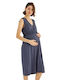 Monamise Nightgown Maternity & Nursing Blue