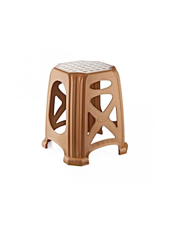 Hocker Für den Außenbereich aus Polypropylen Cappuccino 1Stück 38.5x38.5x45.5cm