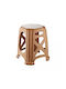 Hocker Für den Außenbereich aus Polypropylen Cappuccino 1Stück 38.5x38.5x45.5cm