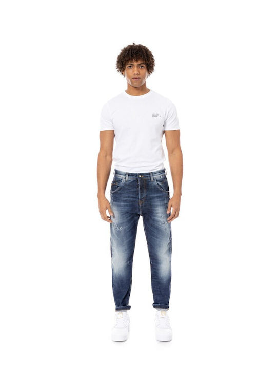 Pantaloni Jeans pentru Bărbați Cropped Elastic BLUE DENIM