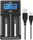 Well CHAR-LI-SPEEDY-WL USB 2-Slot Li-ion Battery Charger Size 18650/16340