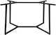 Zita Plus Bistro Tischständer aus Metall mit Regulator in Schwarz Farbe 110x60x72cm