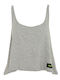 Collectiva Noir Thalo Damen Sommer Crop Top Ärmellos Gray