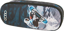 Polo Peak Pencil Case with 2 Compartments Blue