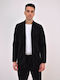 Herren Strickjacke Black