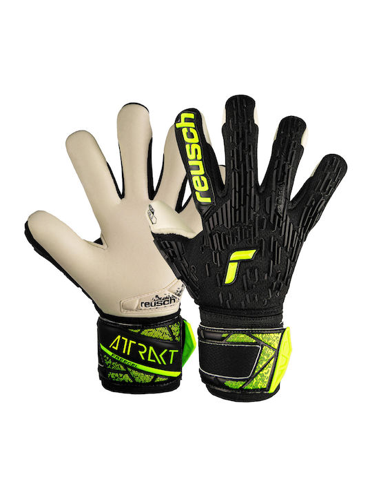 Reusch Attrakt Freegel Gold Finger Support Mănuși portar de Copii Negre