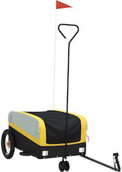 Vidaxl Bicycle Trailer Black and Yellow 30 Kg Iron