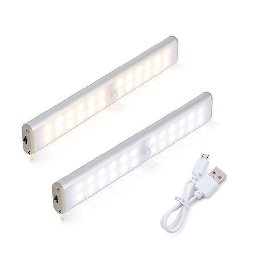 Atman Wiederaufladbar LED Leuchte Linear für Schränke mit Batteriebetrieben und Bewegungssensor 1Stück