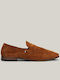 Men's Suede Moccasins Tabac Brown