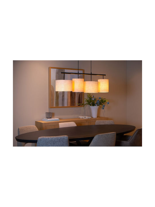 Lucide Lightning Κρεμαστό Φωτιστικό Μπεζ για 4 Λαμπτήρες E27 107εκ.