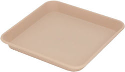 11153020 Square Plate Pot Beige 22x22cm