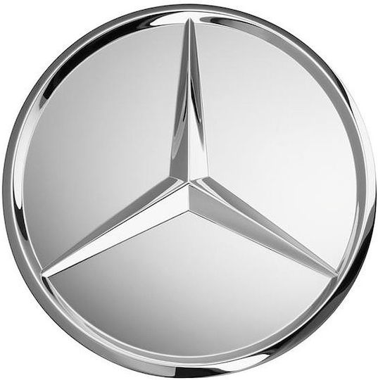 Τάπα Κέντρου Ζάντας Mercedes Benz με Εσωτερική Διάμετρο 60mm Ασημί 1τμχ