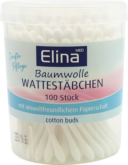 Elina Wattestäbchen in runder Box 100pcs