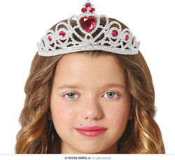 Silver Pink Crown Tiara 17007