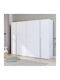 Four Door Wardrobe Sliding Verzo White 270.5x61.5x210.5cm